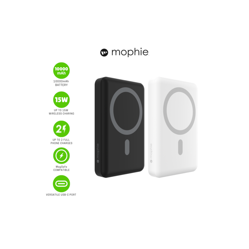 Mophie Essential Snap+ Powerstation 10,000mAh Power Bank White