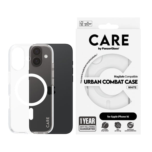 CARE by PanzerGlass® Case Flagship White MagSafe iPhone 16