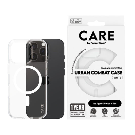 CARE by PanzerGlass® Case Flagship White MagSafe iPhone 16 Pro