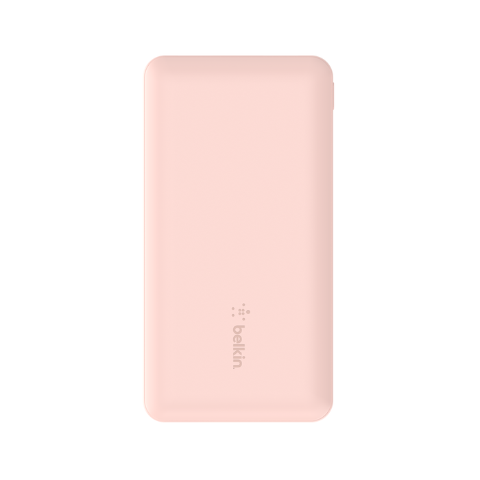 Belkin BOOST CHARGE 3-Port Power Bank 10K + USB-A to USB-C Cable, Rose Gold