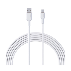 Aukey 1m Nylon Braided USB-A to USB-C Cable - White