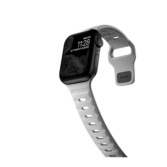 Nomad Sport Strap (Version 2) - Apple Watch 41/40/38mm (Series SE/7/6/5/4/3/2) | Lunar Gray