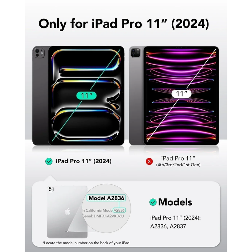 ESR Shift Magnetic Case iPad Pro 11 inch (2024) - Black