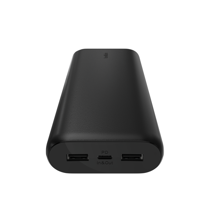 Belkin 20K Power Bank, USB-C & USB-A PD 20W, Black