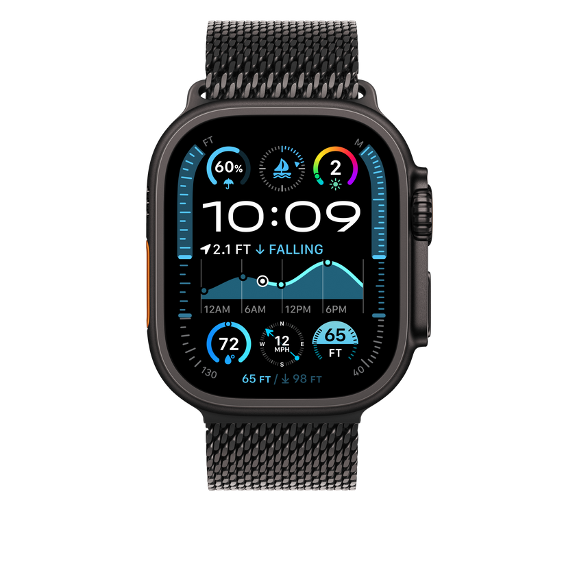 49mm Black Titanium Milanese Loop - Medium