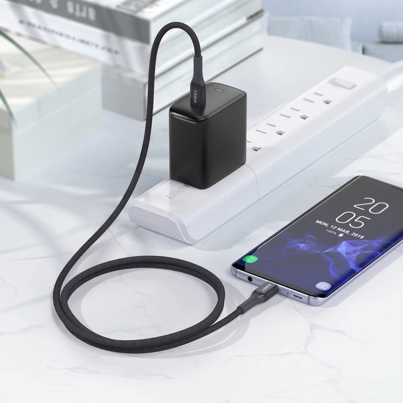 Aukey CB-AKC3 USB C To USB C 60W PD Quick Charge Kevlar Cable - 1.2M