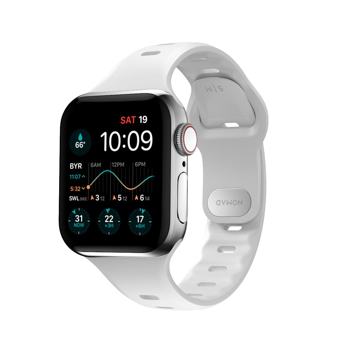 Nomad Sport Slim Band - Apple Watch 41/40/38mm (Series SE/7/6/5/4/3/2) | White