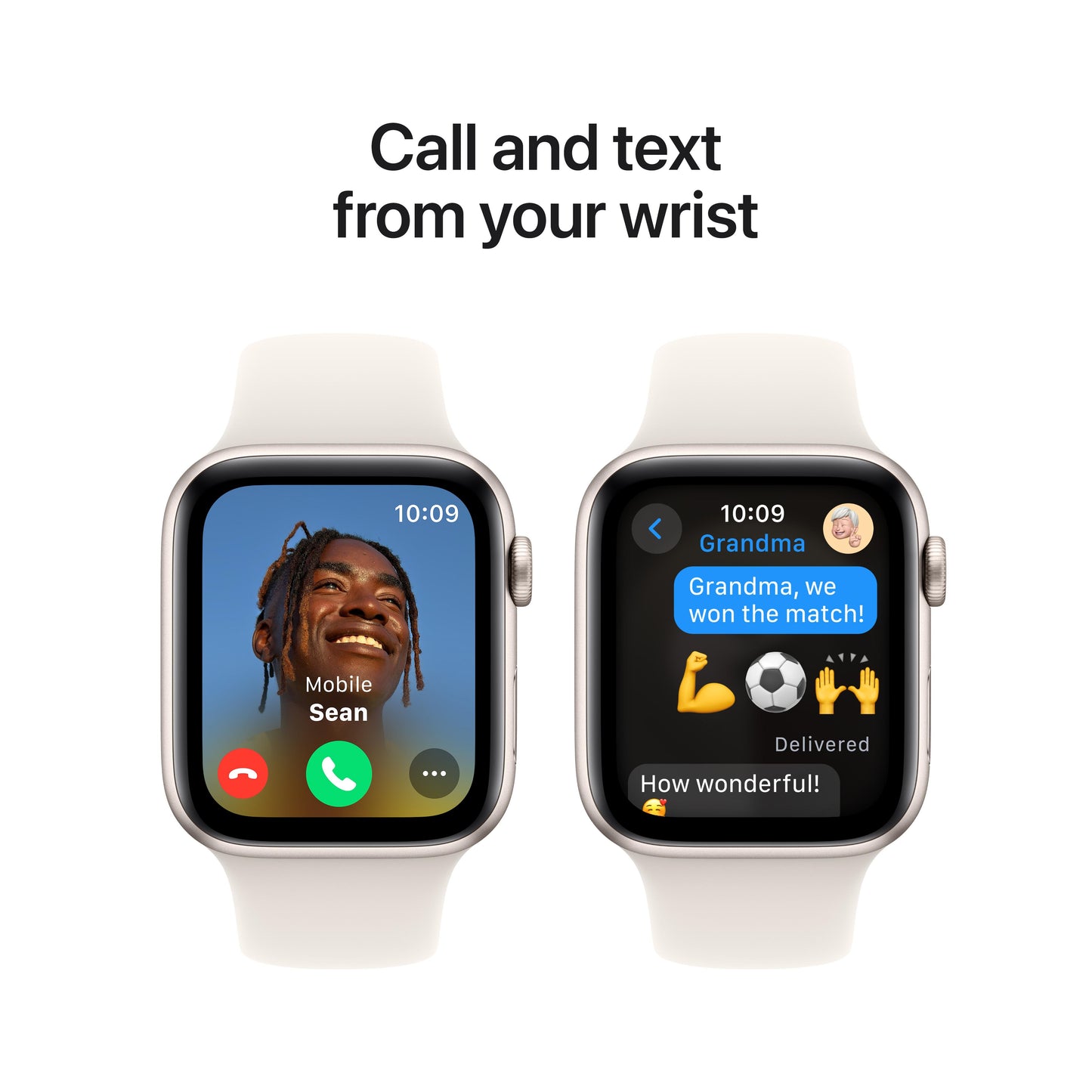 Apple Watch SE GPS 44mm Starlight Aluminium Case with Starlight Sport Band - M/L