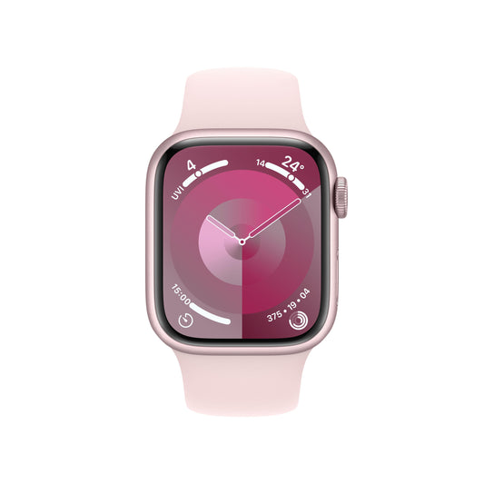 Apple Watch Series 9 GPS + Cellular 41mm Pink Aluminium Case with Light Pink Sport Band - M/L
