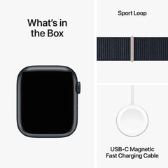 Apple Watch Series 9 GPS + Cellular 45mm Midnight Aluminium Case with Midnight Sport Loop
