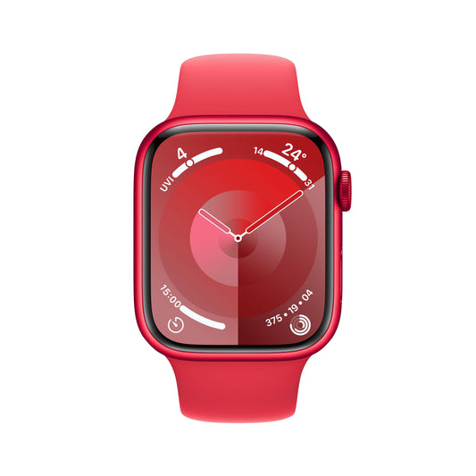 Apple Watch Series 9 GPS + Cellular 45mm (PRODUCT)RED Aluminium Case with (PRODUCT)RED Sport Band - S/M
