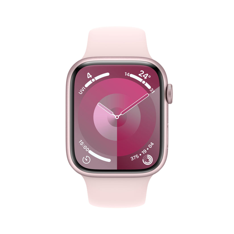 Apple Watch Series 9 GPS + Cellular 45mm Pink Aluminium Case with Light Pink Sport Band - M/L