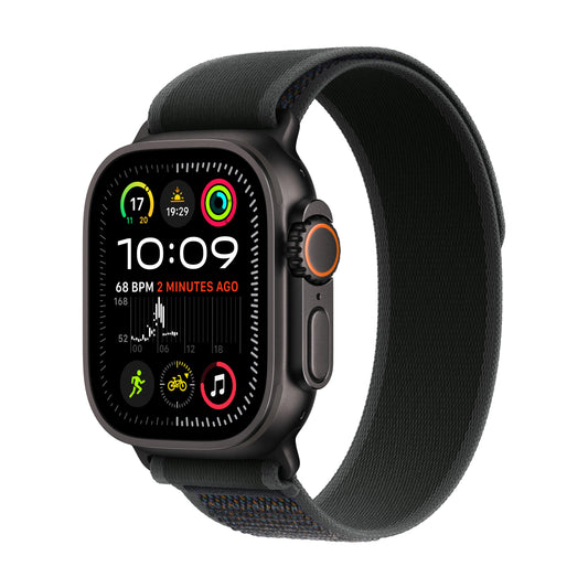 2024 Apple Watch Ultra 2 GPS + Cellular 49mm Black Titanium Case with Black Trail Loop - M/L