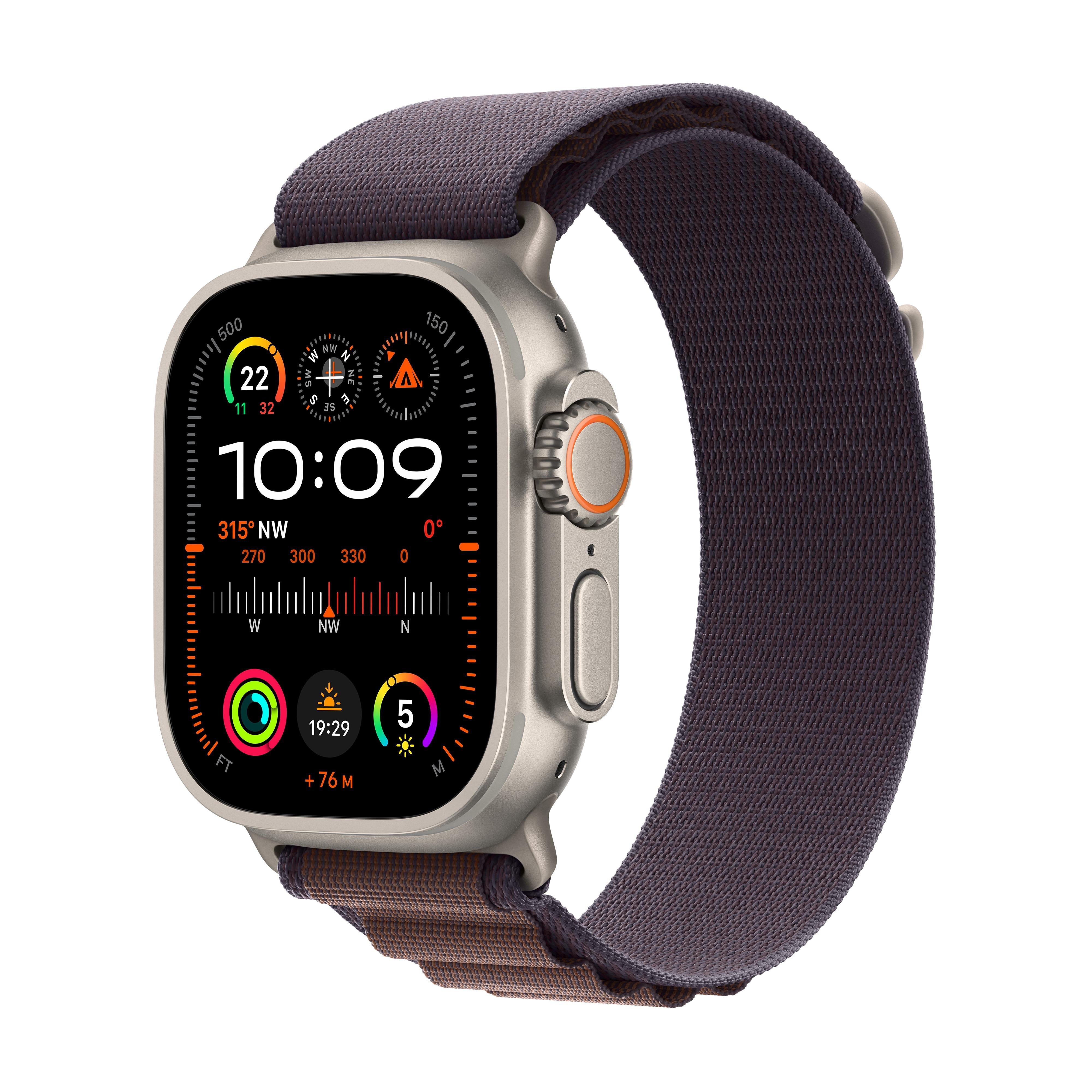 Apple Watch Ultra 2 GPS Cellular 49mm Titanium Case with Indigo Alpi Switch