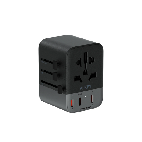 Aukey PA-TA07A 35W Travel Mate Universal Adapter - Gray