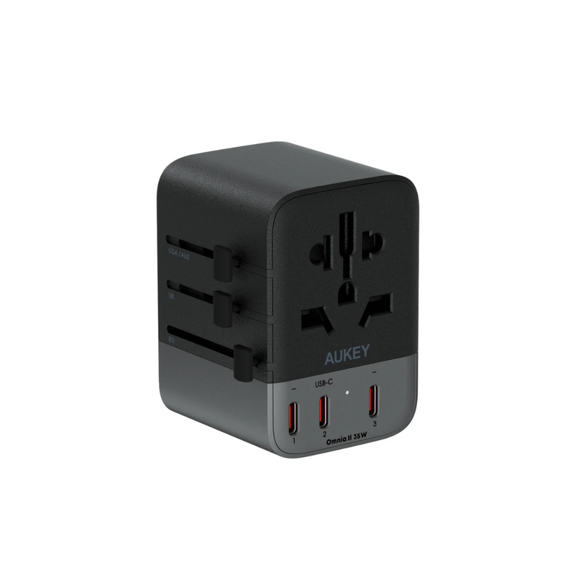 Aukey PA-TA07A 35W Travel Mate Universal Adapter - Gray