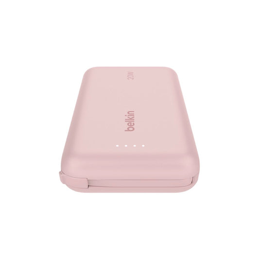 Belkin Boostcharge Power Bank 10K Pd With Intergrated Cable - Pink