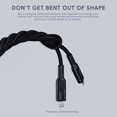 Aukey 1m Nylon Braided USB-C to USB-C Cable with LCD Display- Black