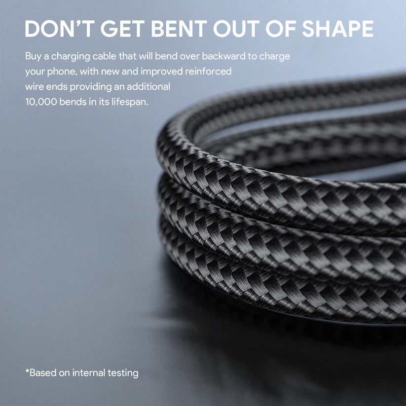 Aukey 1m Nylon Braided USB-A to USB-C Cable - White