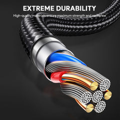 Aukey 1.8m Nylon Braided USB-A to USB-C Cable - Black