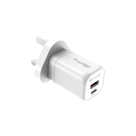 Mazer/M-G35W-V5-WH/GaNPrestige PD35W 1C1A with 3 Travel Plugs-White