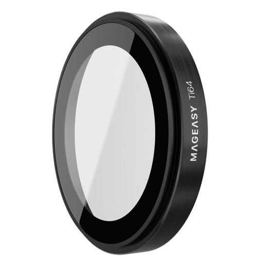 Mageasy iPhone 16 Pro/Pro Max Lenz Sapphire Lens Protector Titanium Black