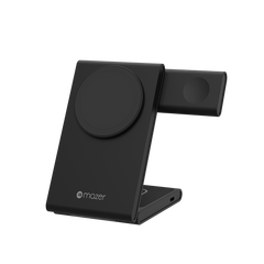 Mazer MagSafe, Qi&Apple Watch Foldable 3in1 Wireless Charging Stand-Black