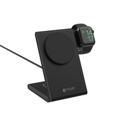 Mazer MagSafe, Qi&Apple Watch Foldable 3in1 Wireless Charging Stand-Black