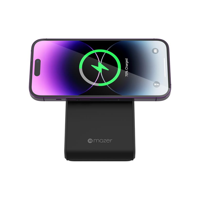 Mazer 3in1 MagSafe, Qi&Apple Watch Wireless Charging Stand-Black