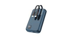 Mazer PowerCharge LINK 1020 Built-in Dual USB-C Cable Charge IN&OUT 10000mAh/PD20W/USB-A/USB-C Power Banks-Navy