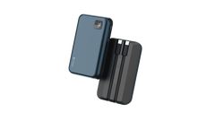 Mazer PowerCharge LINK 1020 Built-in Dual USB-C Cable Charge IN&OUT 10000mAh/PD20W/USB-A/USB-C Power Banks-Navy