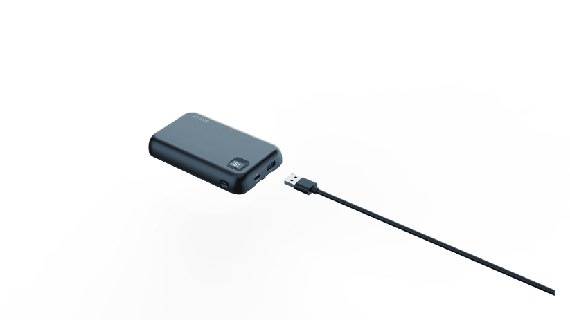 Mazer PowerCharge LINK 1020 Built-in Dual USB-C Cable Charge IN&OUT 10000mAh/PD20W/USB-A/USB-C Power Banks-Navy