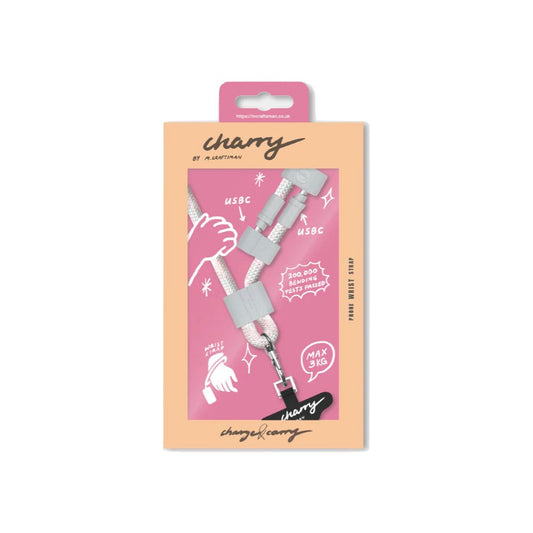 M.Craftsman Charry C to C 2 in 1 Cable + Wrist Phone Strap (Pink)
