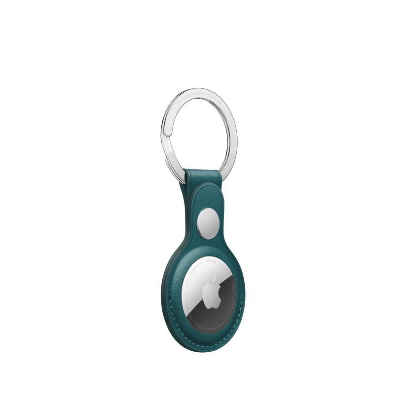 AirTag Leather Key Ring - Forest Green