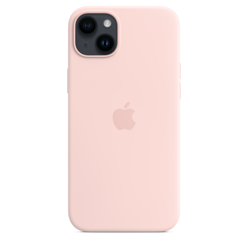 iPhone 14 Plus Silicone Case with MagSafe - Chalk Pink