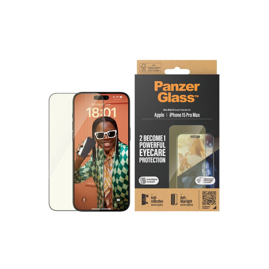 PANZERGLASS APPLE IPHONE 15 PRO MAX UWF ANTI-REFLECTIVE & BLUELIGHT