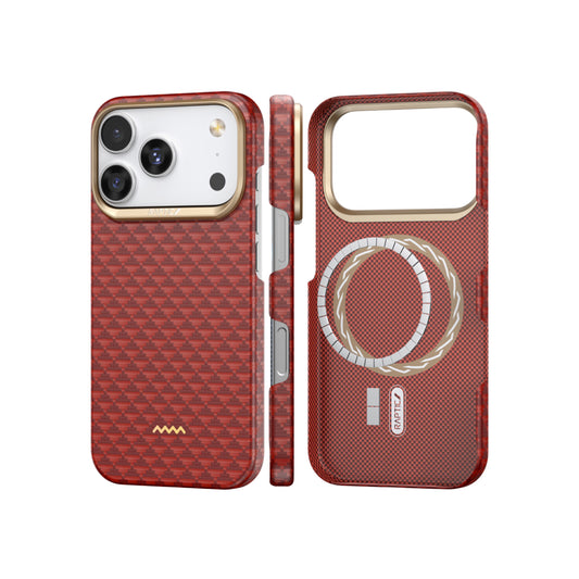 Raptic Aramid Fiber Skin-Origin Magsafe Case for iPhone 17 Pro - Oriental