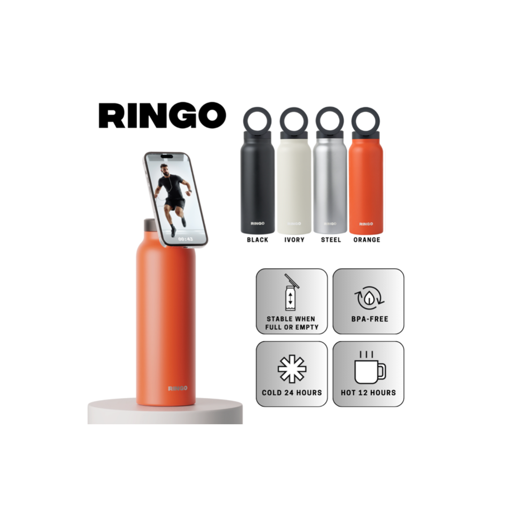 Ringo V2 Magnetic Ring Bottle 24oz - Orange