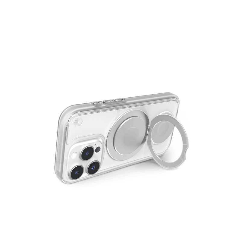 STM Goods Roll Spin Magsafe (IP16 Pro Max) - Clear / Silver