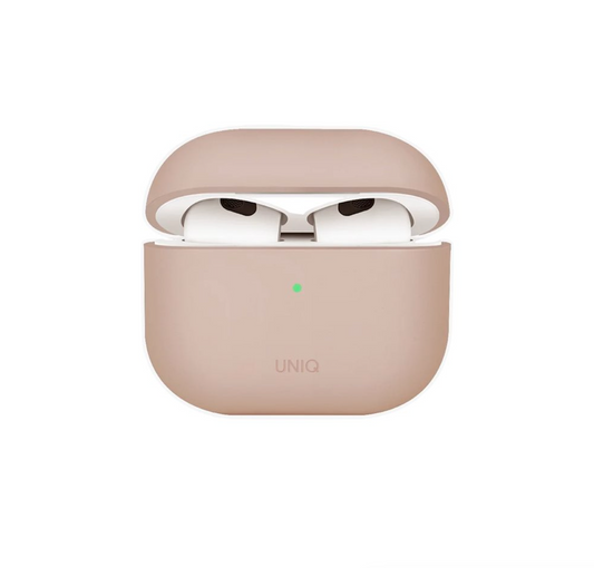 Uniq Lino Hybrid Liquid Silicon AirPods 4th Gen (2024) Case - Pink