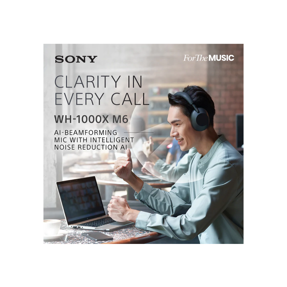 Sony WH-1000XM6 Wireless Noise Cancelling Headphones Black (WH1000XM6/BME)