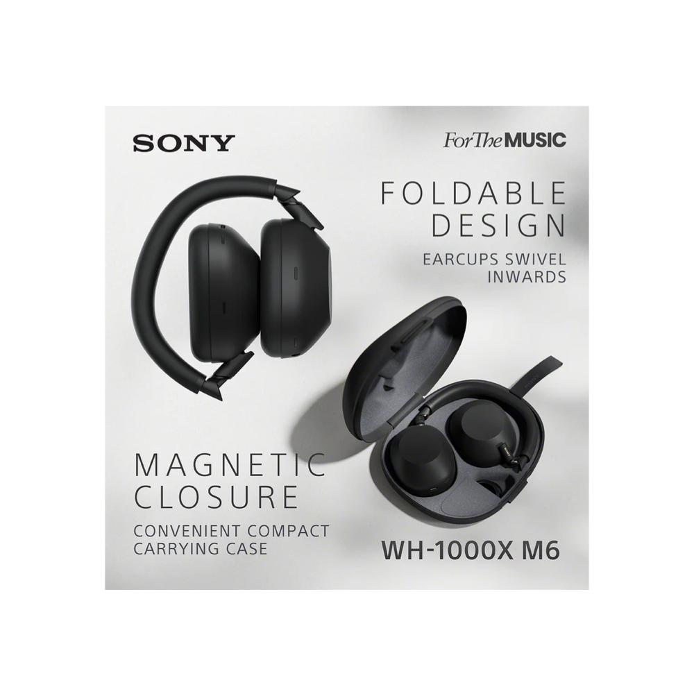 Sony WH-1000XM6 Wireless Noise Cancelling Headphones Black (WH1000XM6/BME)