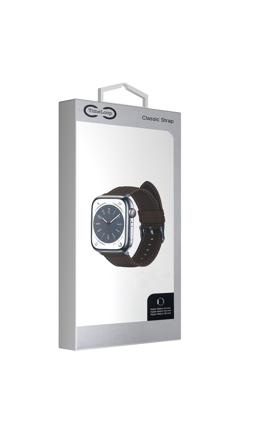 TimeLoop Apple Watch Classic Strap 41mm/40mm/38mm (Brown)