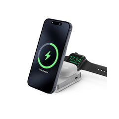 Mazer/M-qi2-MagFold05-WH/qi2 Certified 23W Foldable 3in1 Wireless charger-White