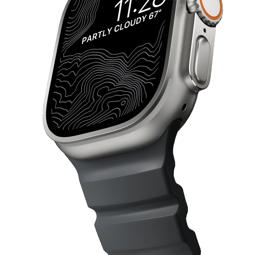 Nomad Apple Watch 49/45/44/42mm (Series SE/Ultra/9/8/7/6/5/4/3/2) Rocky Point Band - Storm