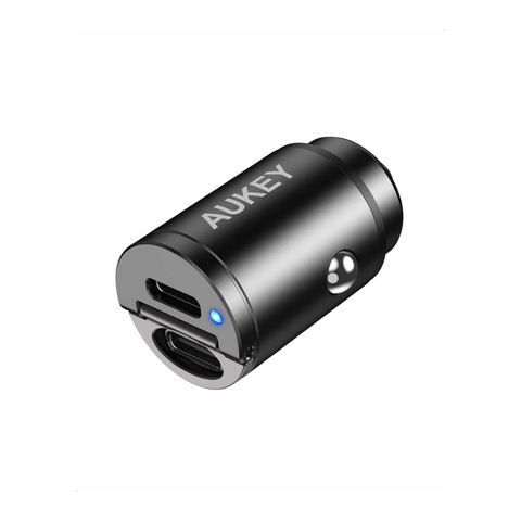 Aukey Dual Port USB-C 30W PD Car Charger