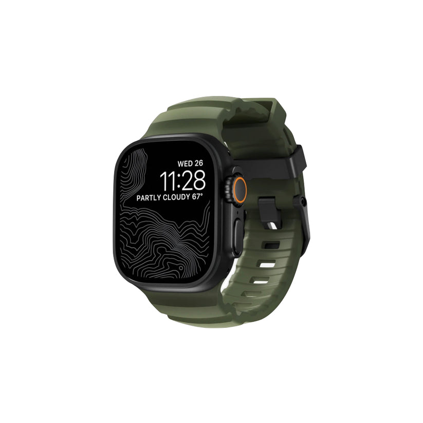 Nomad Apple Watch 49/45/44/42mm (Series SE/Ultra/9/8/7/6/5/4/3/2) Rocky Point Band | Forest