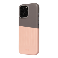 Alto Herring Leather Magnetic Case iPhone 16 Pro Max - Cement / Pink