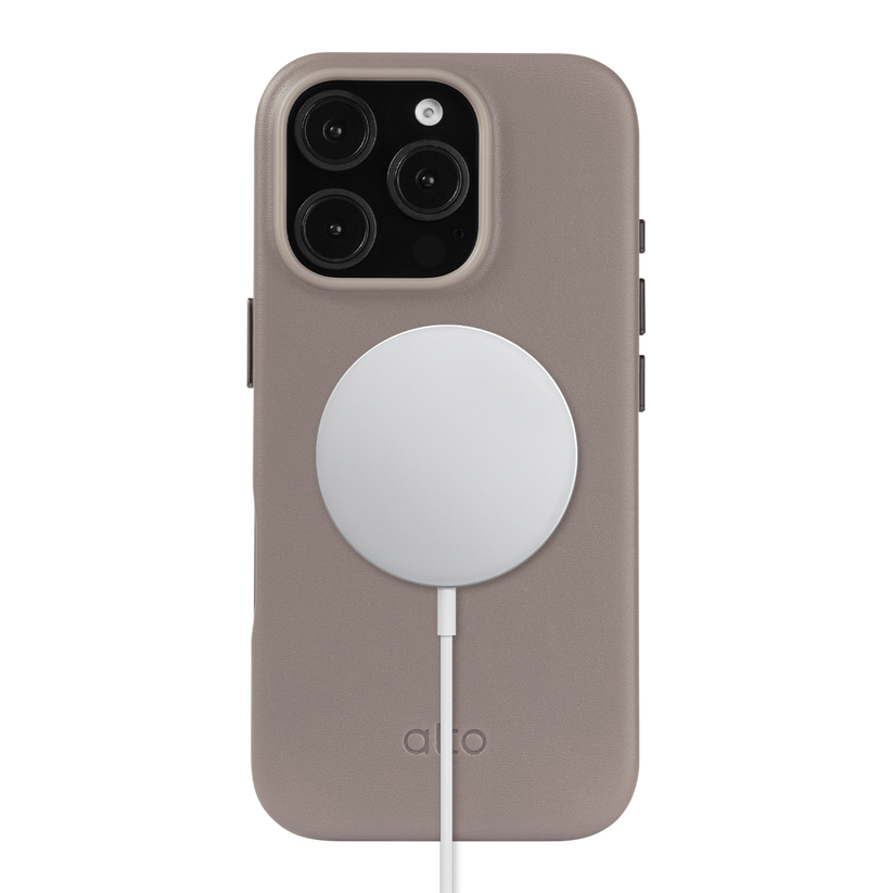 Alto Clop Leather Magnetic Case iPhone 16 Pro - Cement