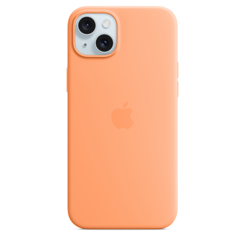 iPhone 15 Plus Silicone Case with MagSafe - Orange Sorbet